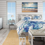 Blue Deep Sea X - Coastal Duvet Cover Set