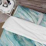 Silver Springs II Blue Green - Farmhouse Duvet Cover Set