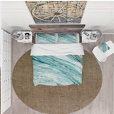 Silver Springs I Blue Green - Farmhouse Duvet Cover Set