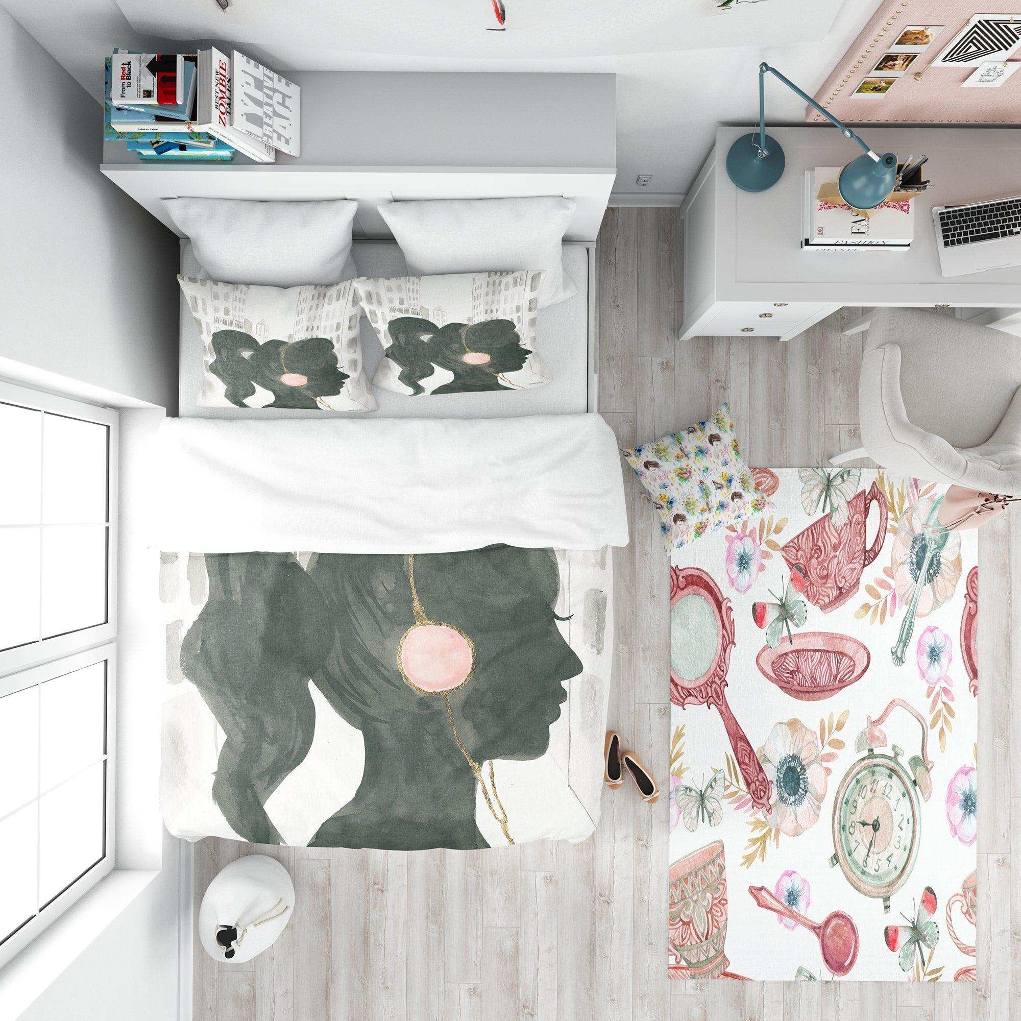 Glam Pink Ladies III - Teenage Duvet Cover Set