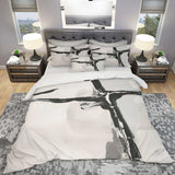 Abstract Neutral II - Geometric Duvet Cover Set