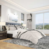 Abstract Neutral II - Geometric Duvet Cover Set