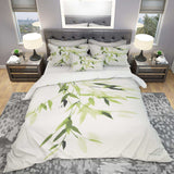 Simplist Bamboo Leaves I - Cottage Duvet Cover Set