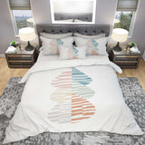 Abstract Orange Drops Meditate IV - Geometric Duvet Cover Set