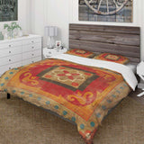 Moroccan Orange Tiles Collage II - Cottage Duvet Cover Set