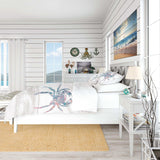 Pink Crab Ocean Life - Coastal Duvet Cover Set