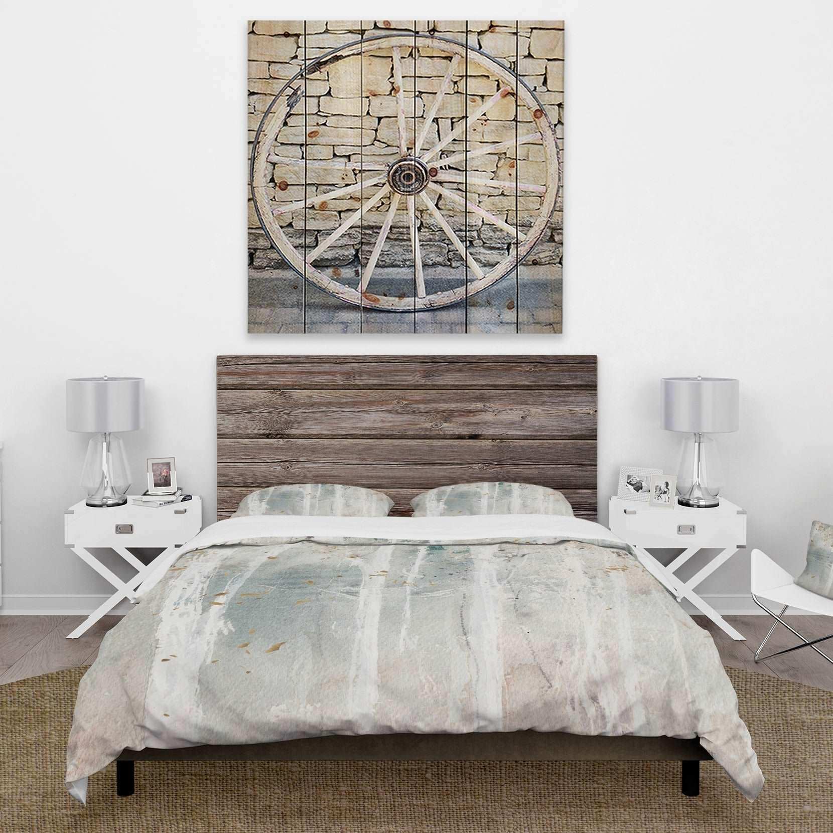A Woodland Walk into the Forest VI - Farmhouse Duvet Cover Set