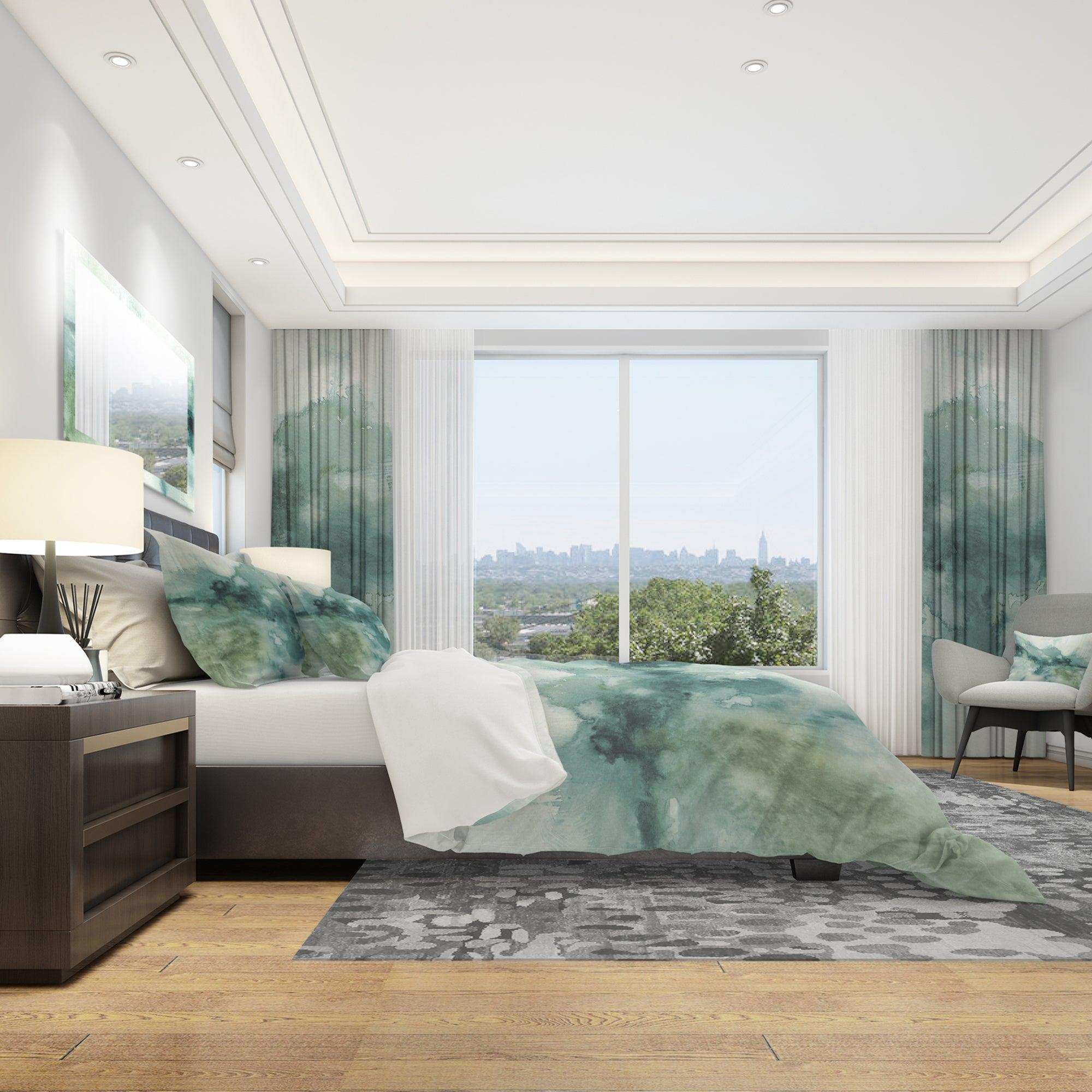 Lost into the Blue - Geometric Duvet Cover Set