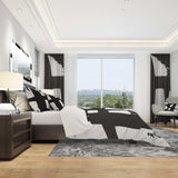 Black & White Crossing Paths II - Geometric Duvet Cover Set