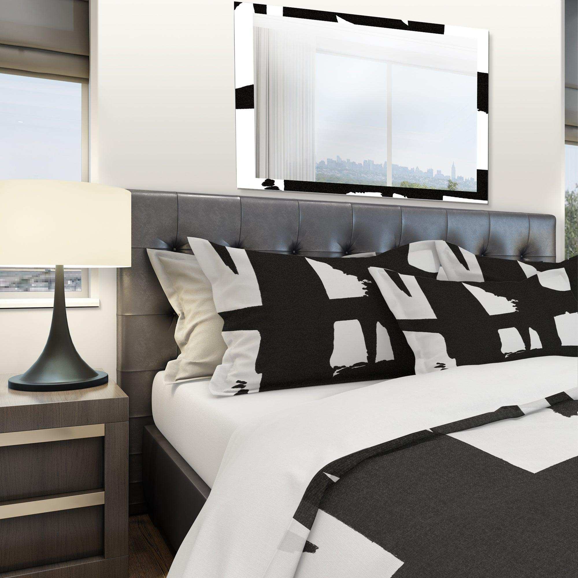 Black & White Crossing Paths II - Geometric Duvet Cover Set