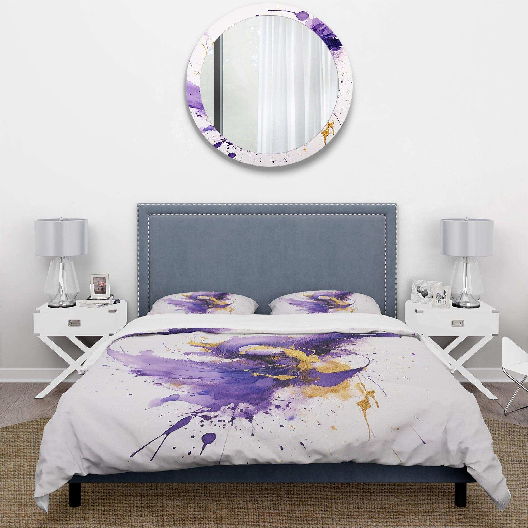 Purple and Gold Splash - Duvet Cover Set