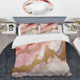 Pink and Gold Enchanted Spills I - Duvet Cover Set