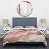 Pink and Gold Enchanted Spills I - Duvet Cover Set