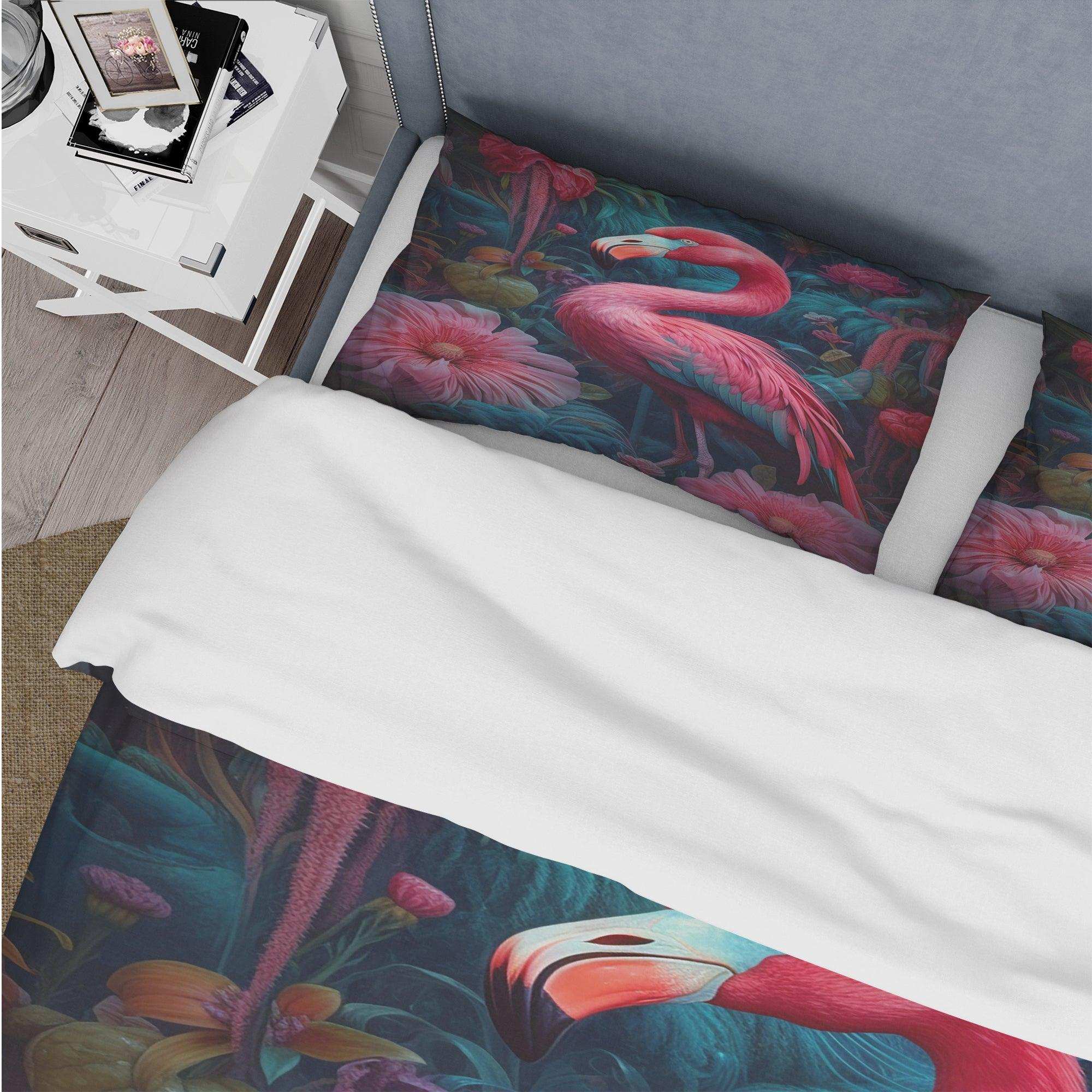 Tropical Flamingo Grace III - Duvet Cover Set