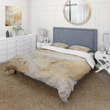 Beige And Gold Glacier Stone Simplicity II - Duvet Cover Set