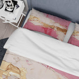 Minimalism Pink And Gold Horizon I - Duvet Cover Set