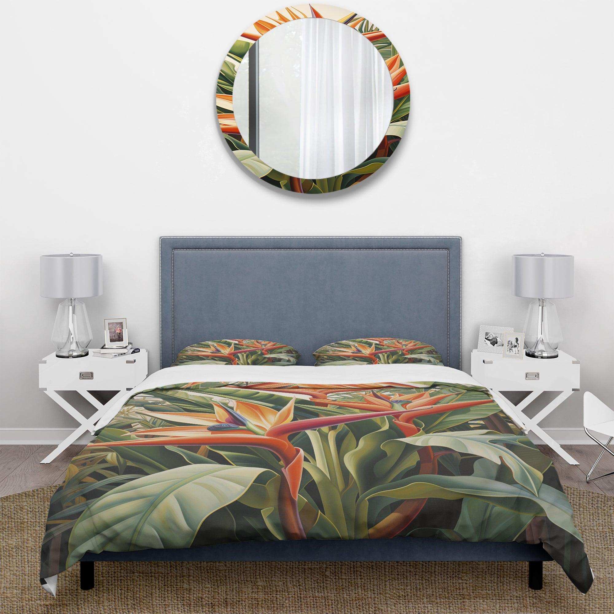 Birds of paradise tropical flowers I - Duvet Cover Set