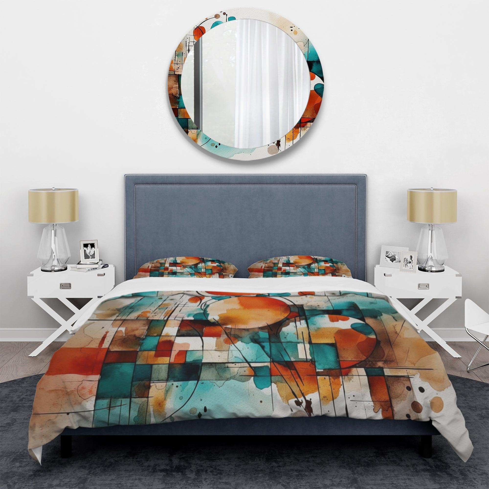 Orange Geometric Energy - Duvet Cover Set