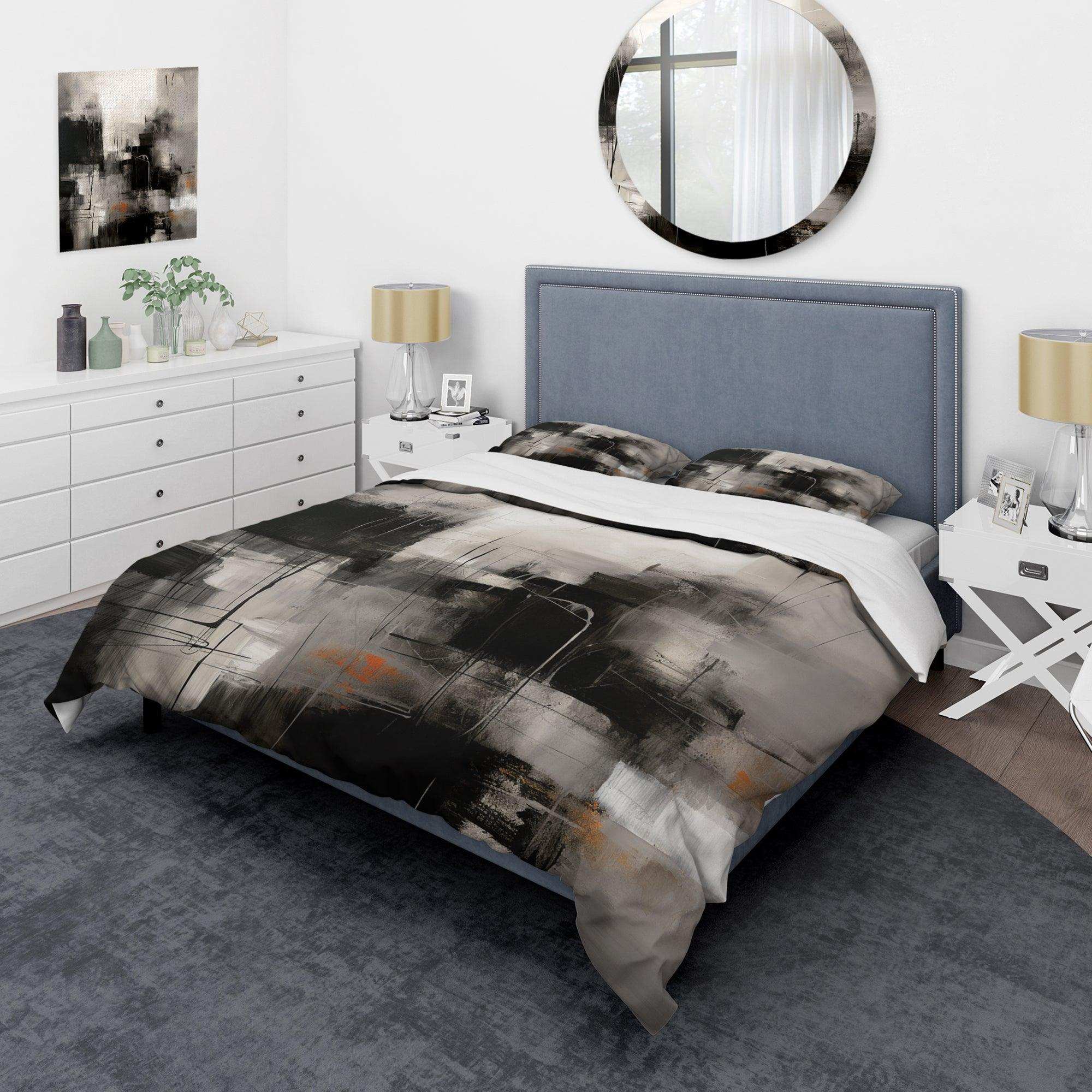 Black Mid Century Fusion I - Duvet Cover Set