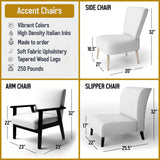 Gold Glam Stipes Pattern Modern Glam Accent Chair