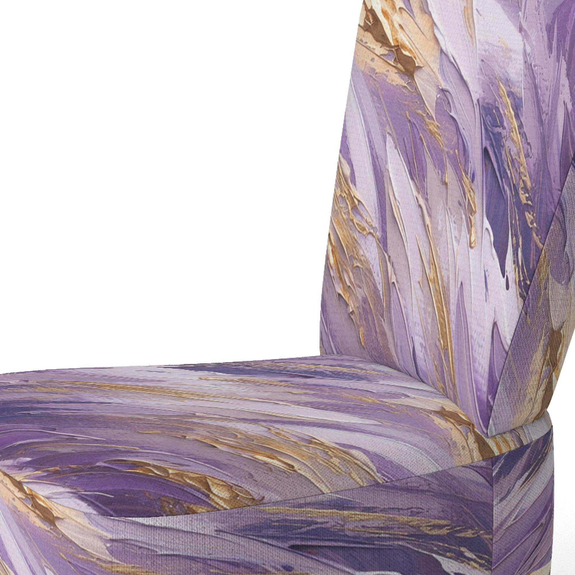 Purple and Gold Dynamic Abstractions II- Upholstered Accent Chair