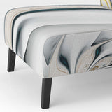 White Stained Glass Floral Floral Accent Chair