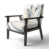 White Stained Glass Floral Floral Accent Chair