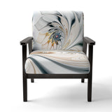 White Stained Glass Floral Floral Accent Chair