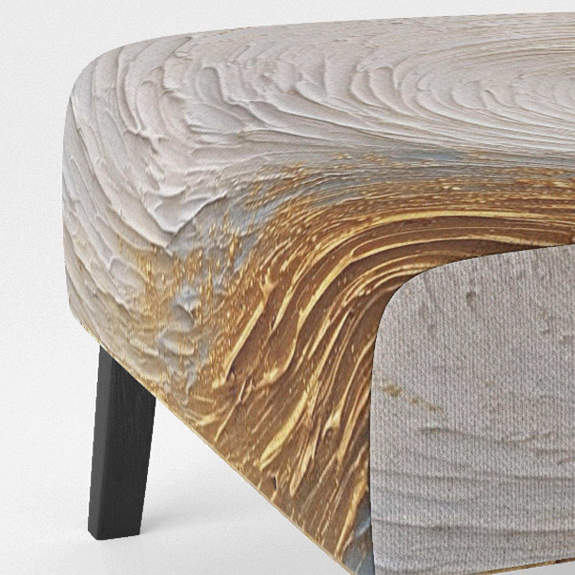 Gold Cream Infinite Swirls IV- Upholstered Accent Chair