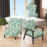 Oceanic Foliage Botanical Pattern- Upholstered Accent Chair