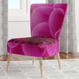 Dark Pink Abstract Flower Petals Floral Accent Chair