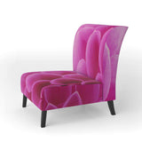 Dark Pink Abstract Flower Petals Floral Accent Chair