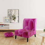 Dark Pink Abstract Flower Petals Floral Accent Chair