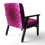 Dark Pink Abstract Flower Petals Floral Accent Chair