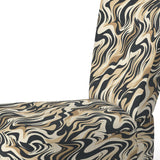 Mocha Zebra Stripes Striped Pattern- Upholstered Accent Chair