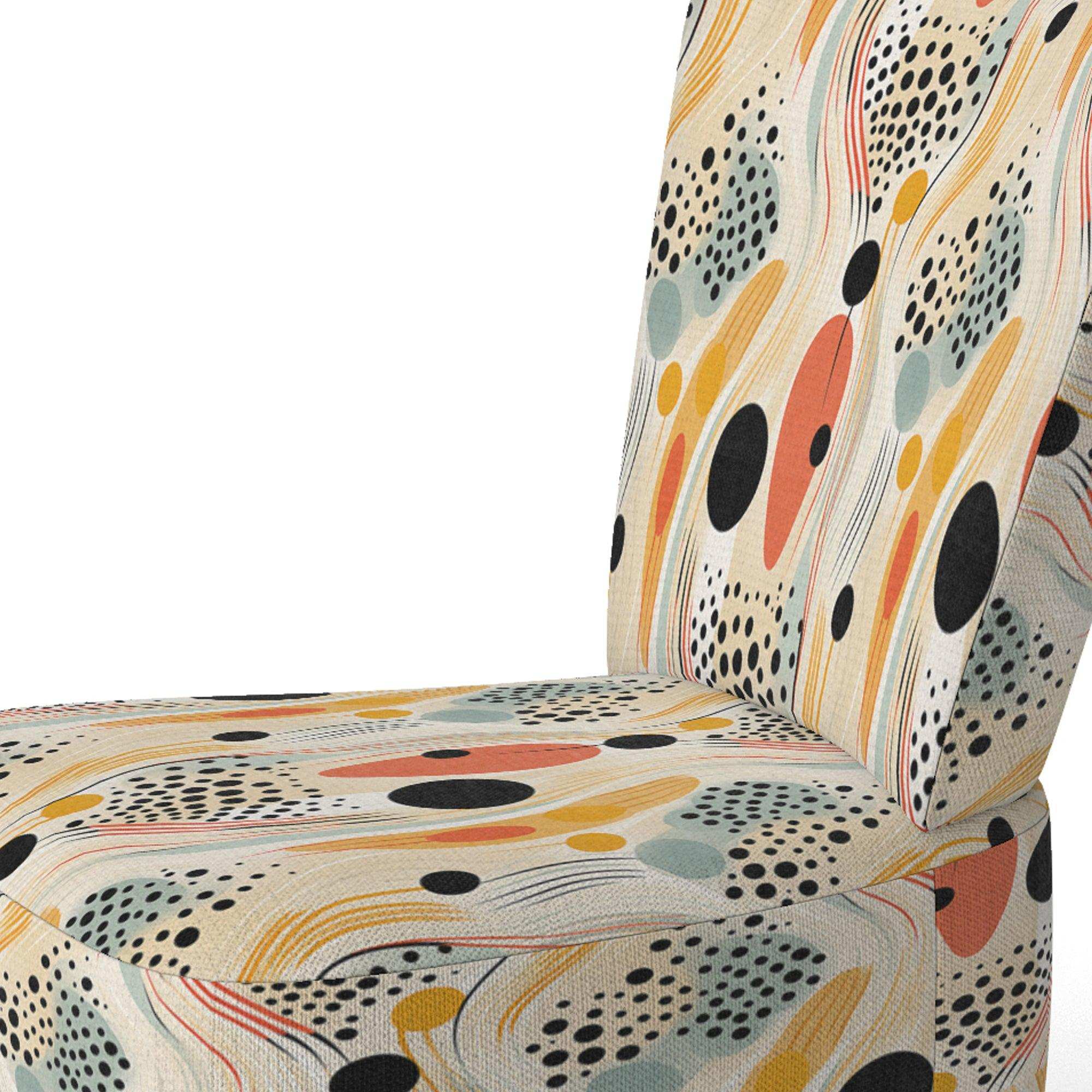 Tribal Essence Polka Dots Pattern- Upholstered Accent Chair