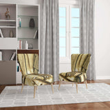 Architectural Detail of Paris in Winter Mid-Century Accent Chair