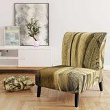 Architectural Detail of Paris in Winter Mid-Century Accent Chair