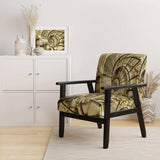 Architectural Detail of Paris in Winter Mid-Century Accent Chair