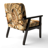 Architectural Detail of Paris in Winter Mid-Century Accent Chair