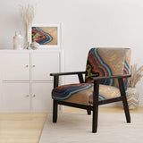 Abstract Mineral Texture Mid-Century Accent Chair