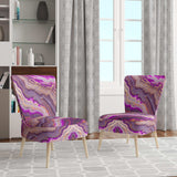 Segment Layers Of Marbled Rock- Upholstered Accent Chair