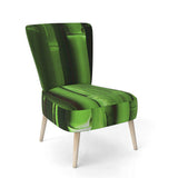 Green Bamboo Forest Floral Accent Chair