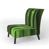Green Bamboo Forest Floral Accent Chair