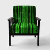 Green Bamboo Forest Floral Accent Chair