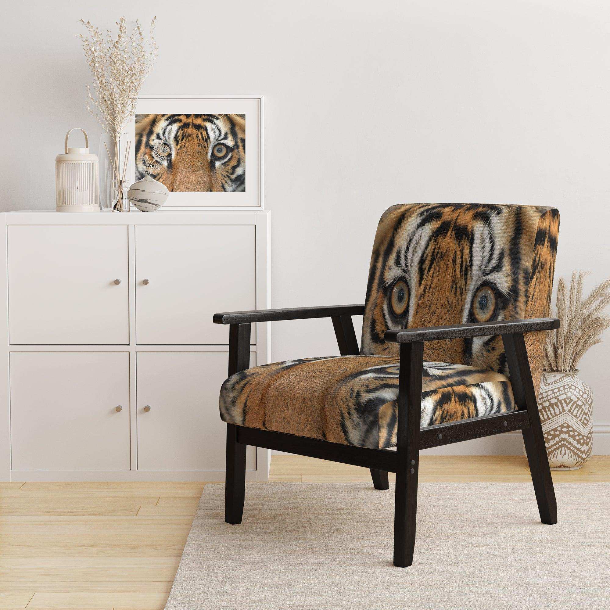 Bengal tiger eyes Modern Accent Chair
