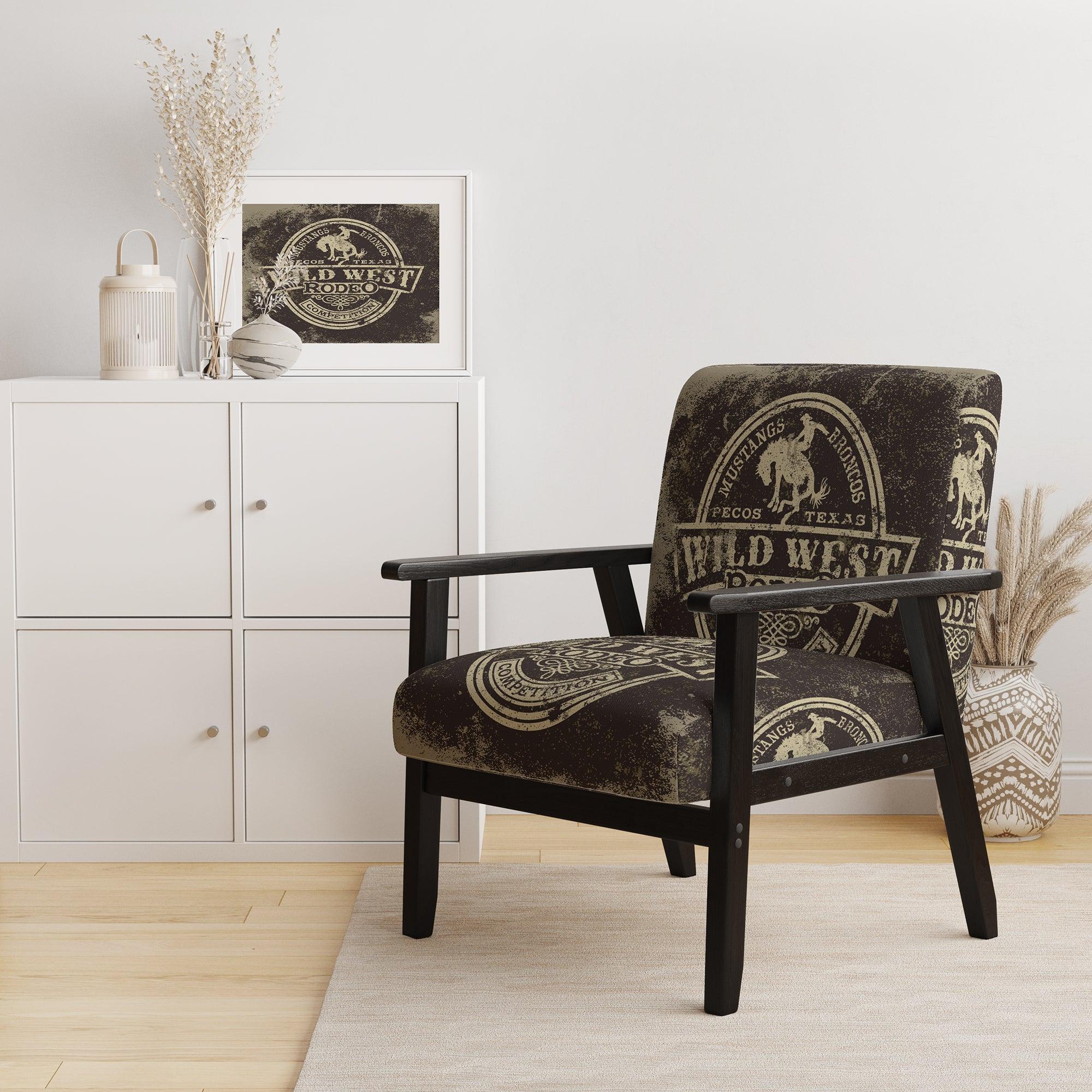 Wild west rodeo Farmhouse Contemporary Accent Chair