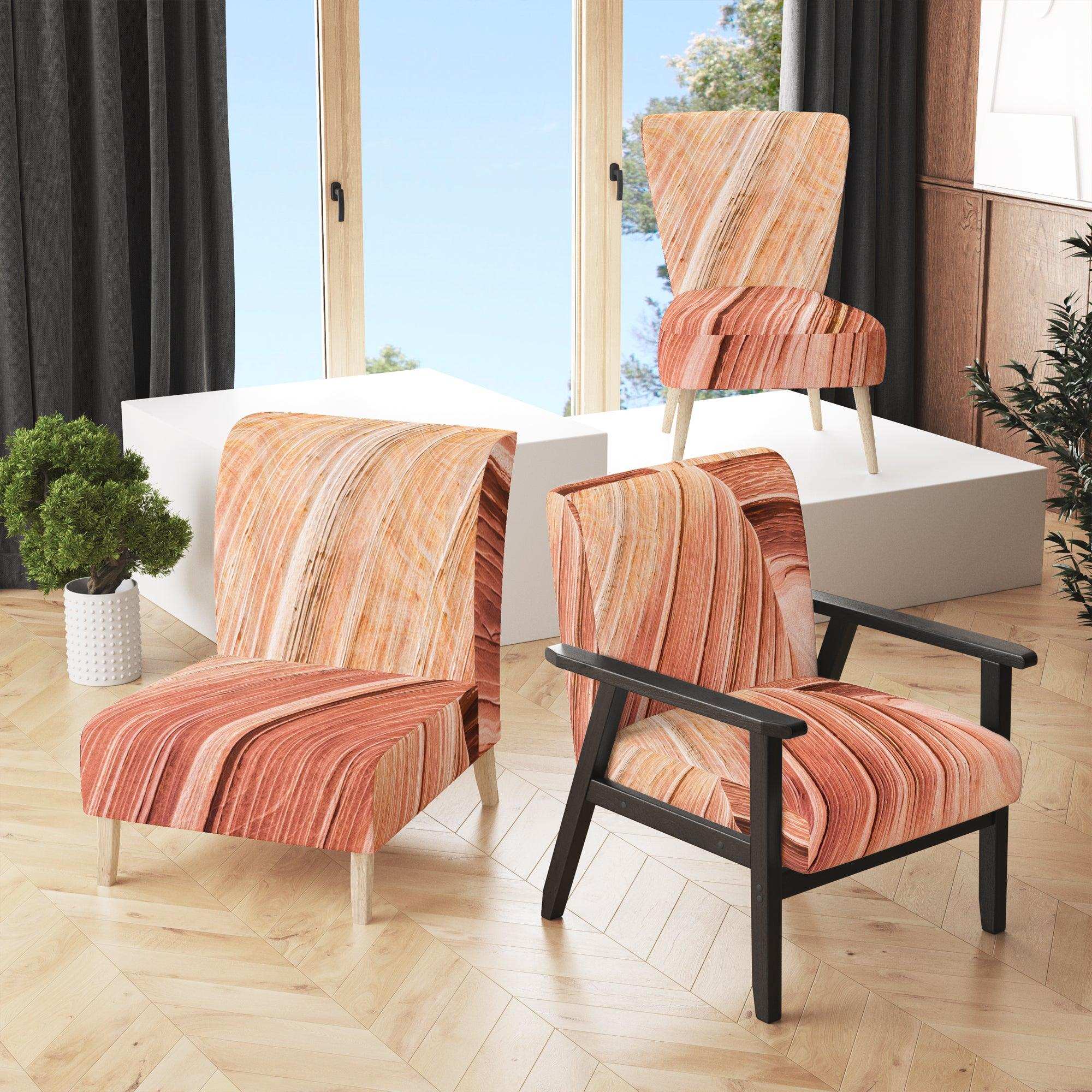 Wave Canyon Modern Accent Chair