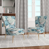 Great Wave inspiration Coastal Pattern Accent Chair