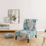Great Wave inspiration Coastal Pattern Accent Chair